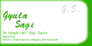 gyula sagi business card